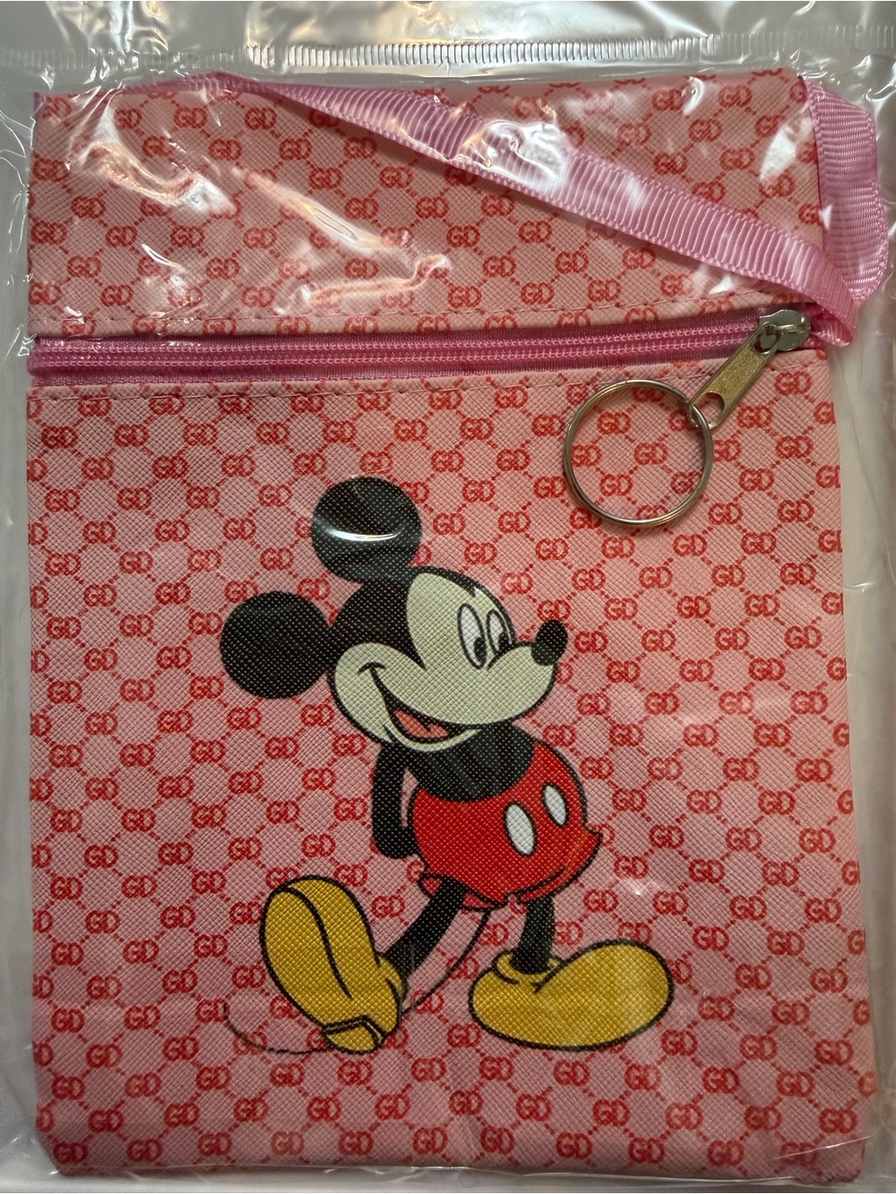 Mickey-Inspired Crossbody Bag | Pink
